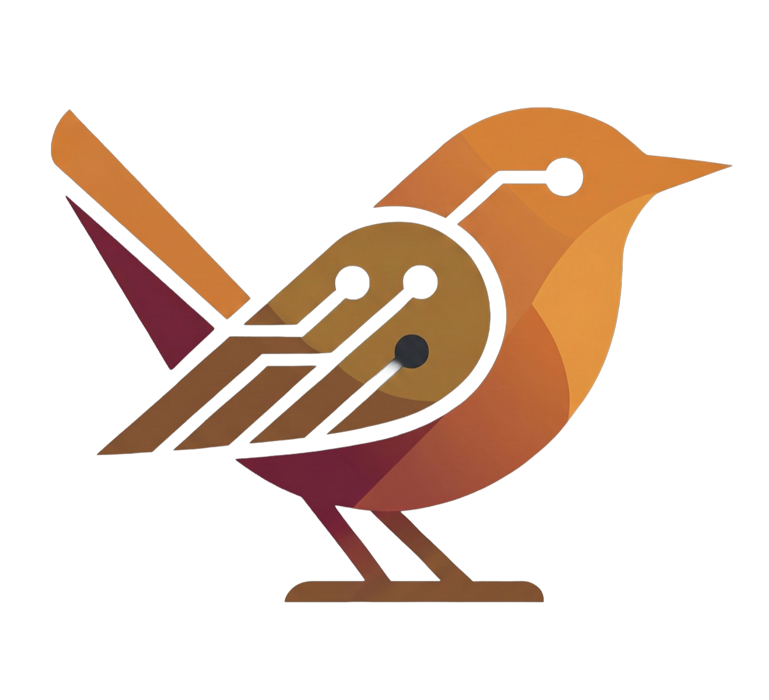 Wren — a wren rendered in circuit traces